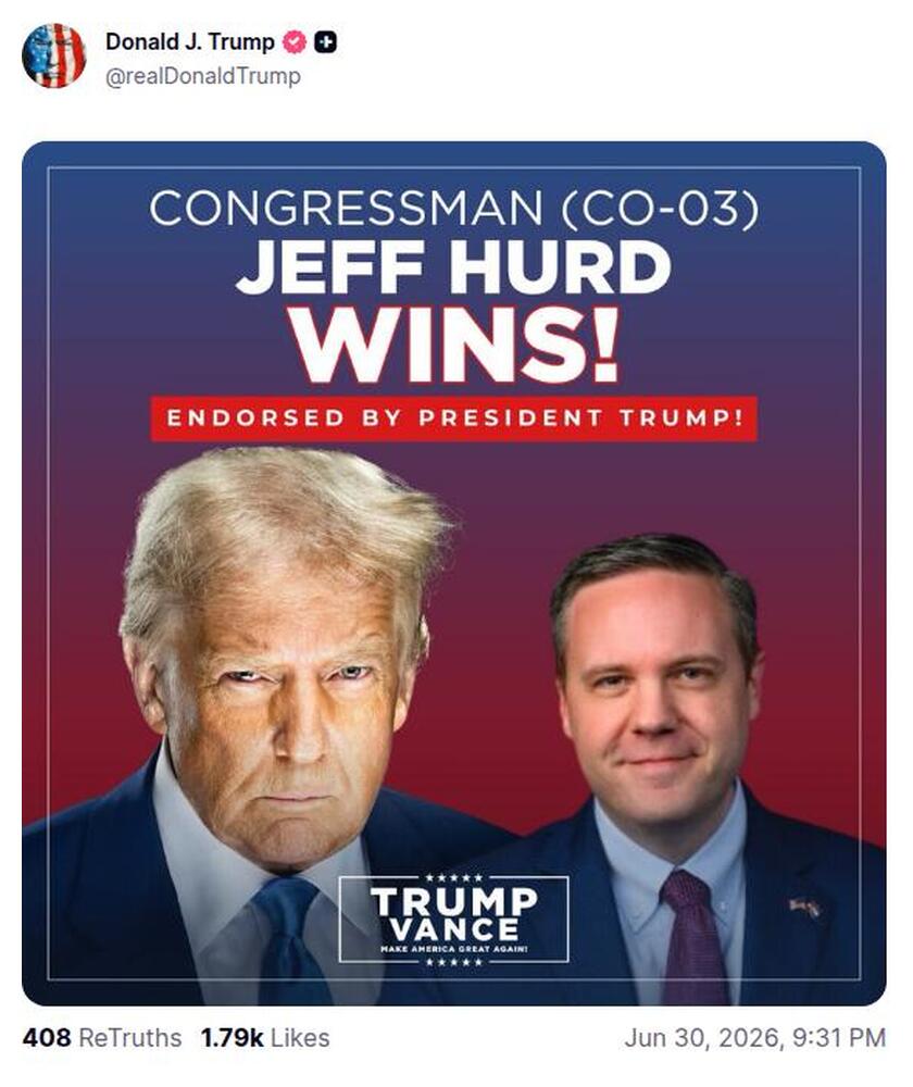 Post preview from Donald Trump