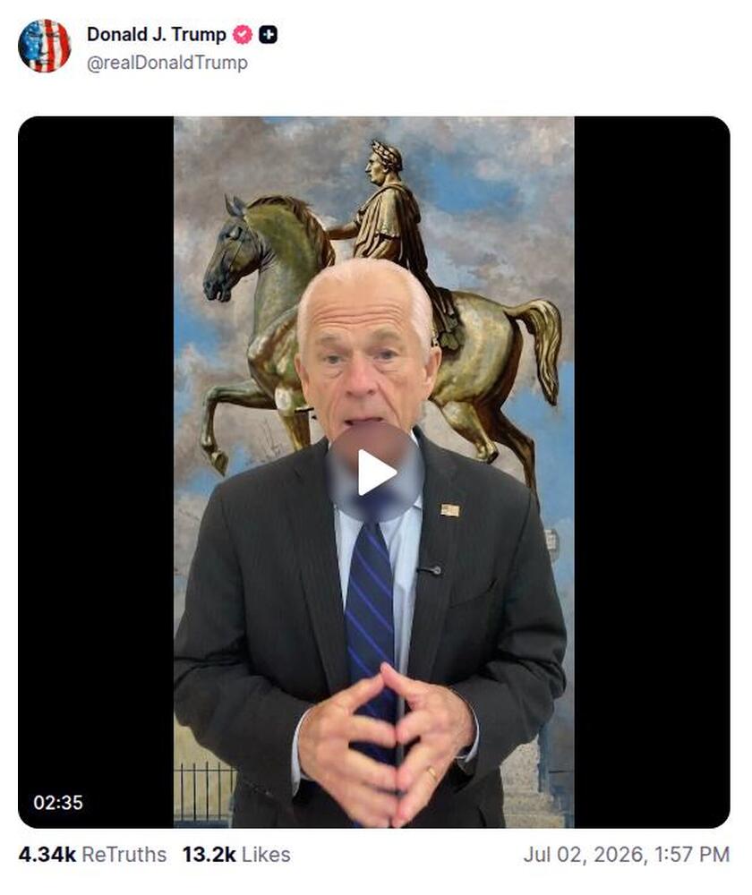 Post preview from Donald Trump