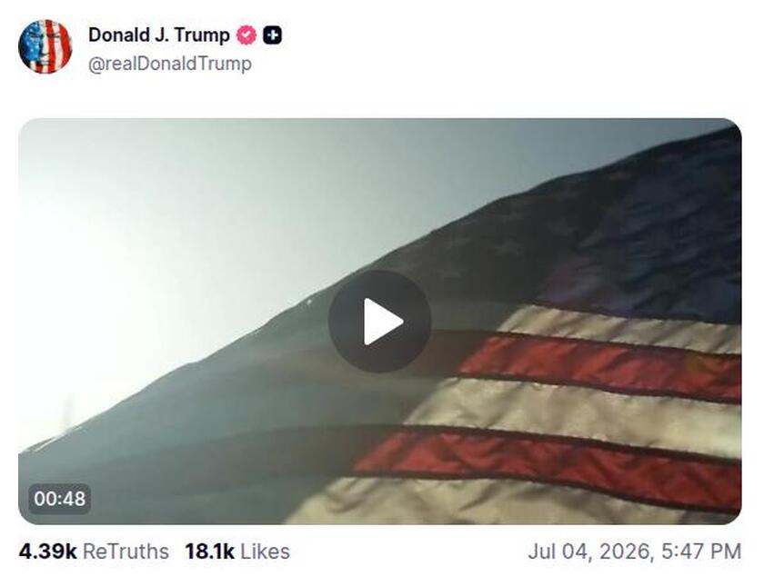 Post preview from Donald Trump