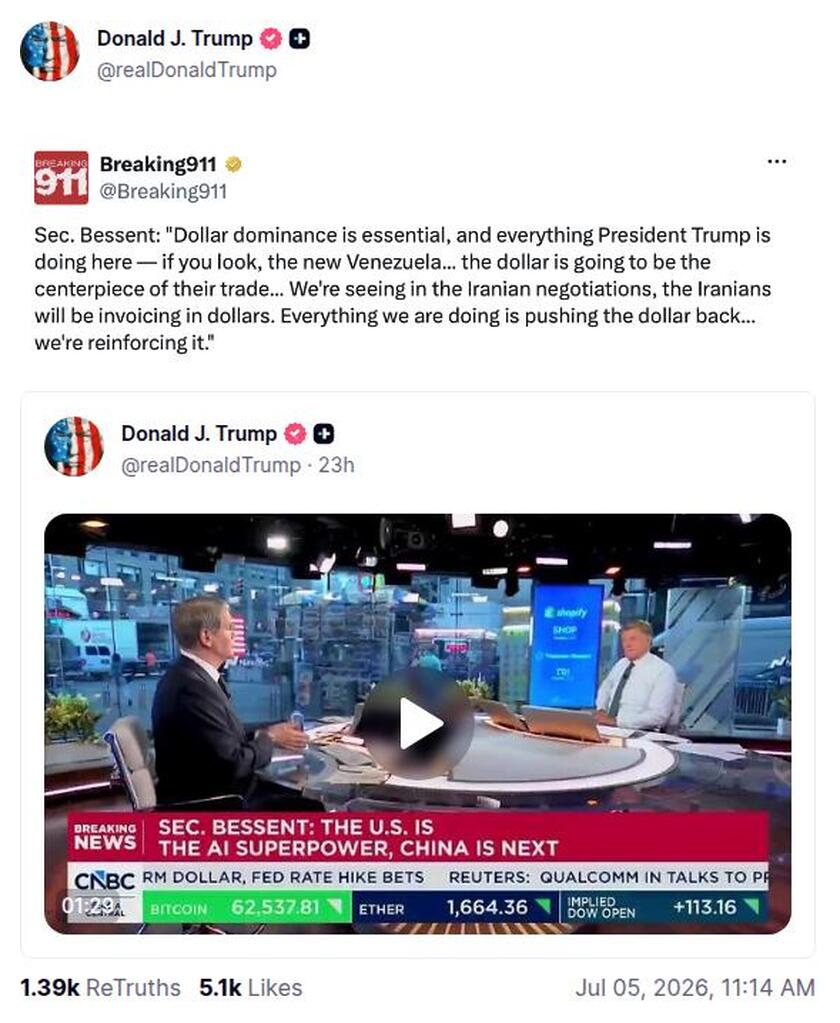 Post preview from Donald Trump