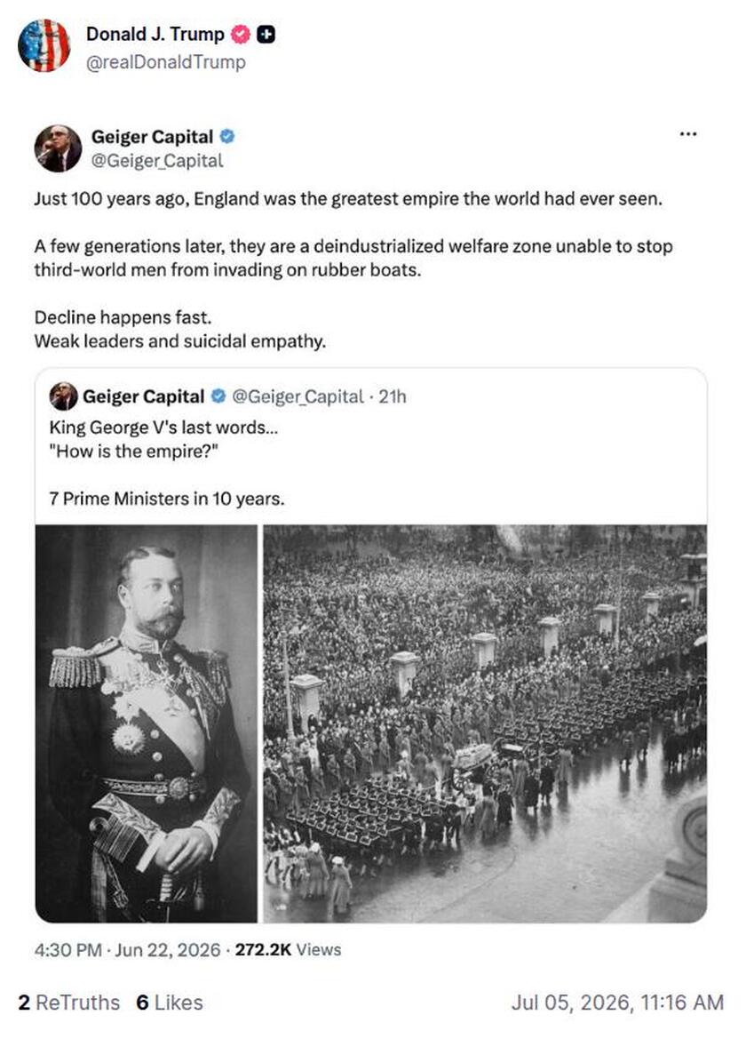 Post preview from Donald Trump