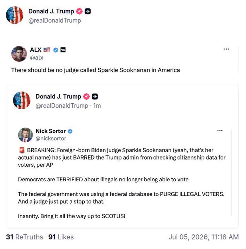 Post preview from Donald Trump