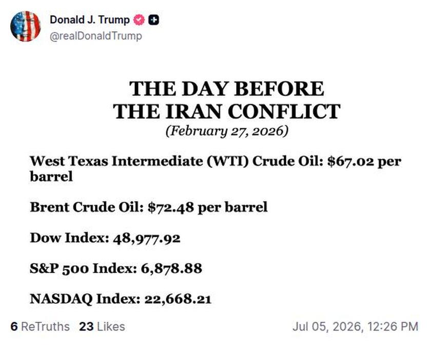 Post preview from Donald Trump