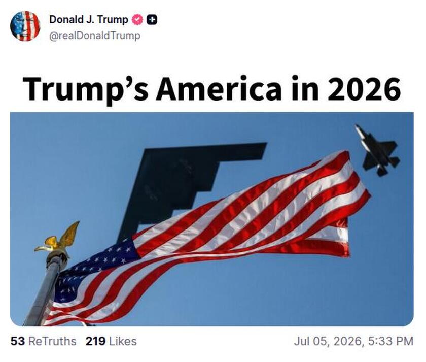 Post preview from Donald Trump