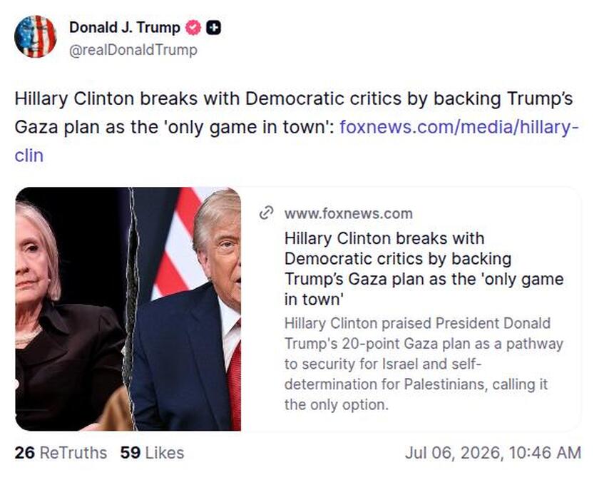 Post preview from Donald Trump