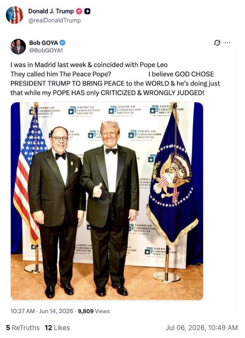 Post preview from Donald Trump