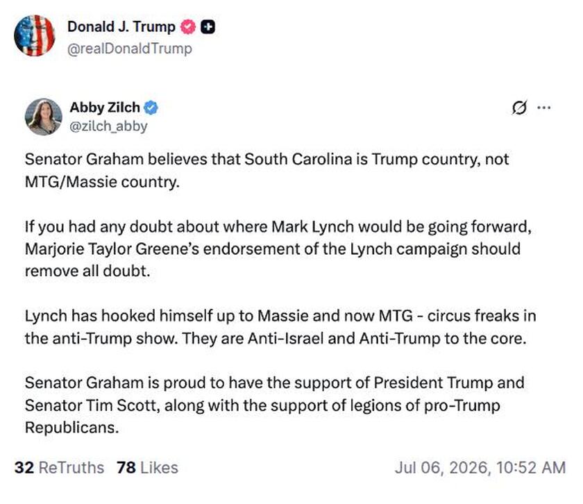 Post preview from Donald Trump