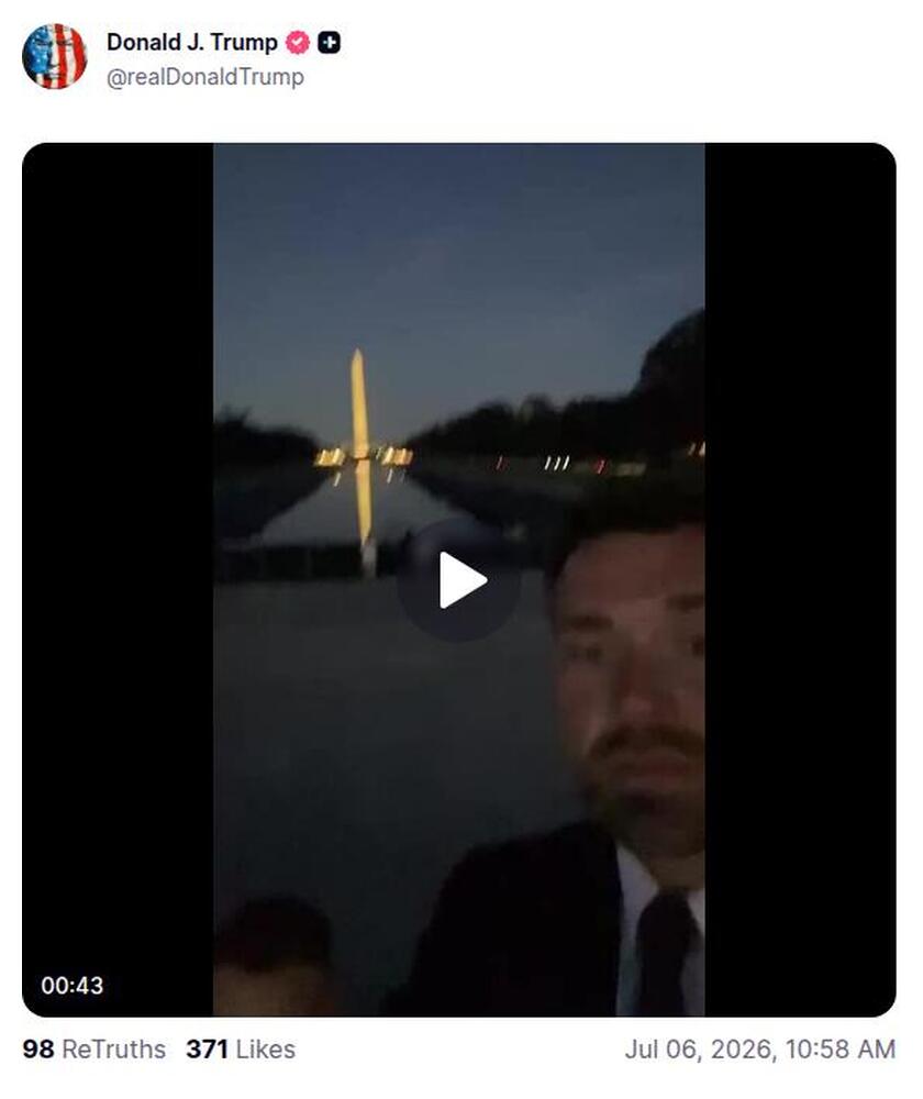 Post preview from Donald Trump