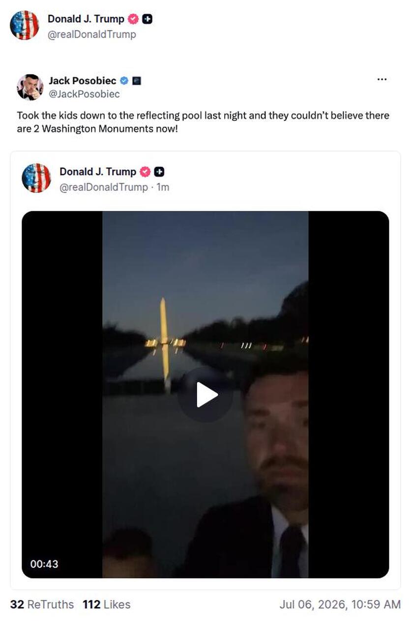 Post preview from Donald Trump