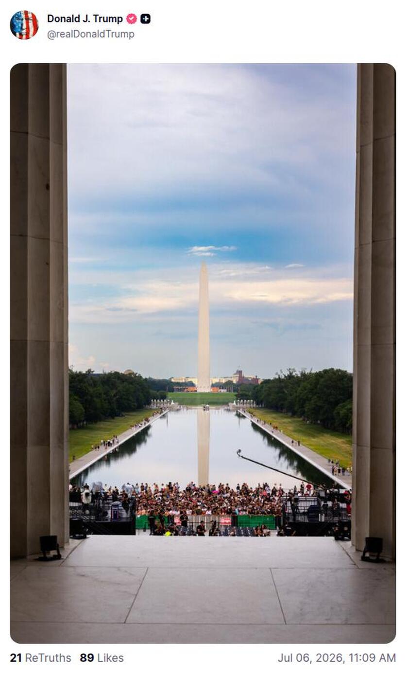 Post preview from Donald Trump
