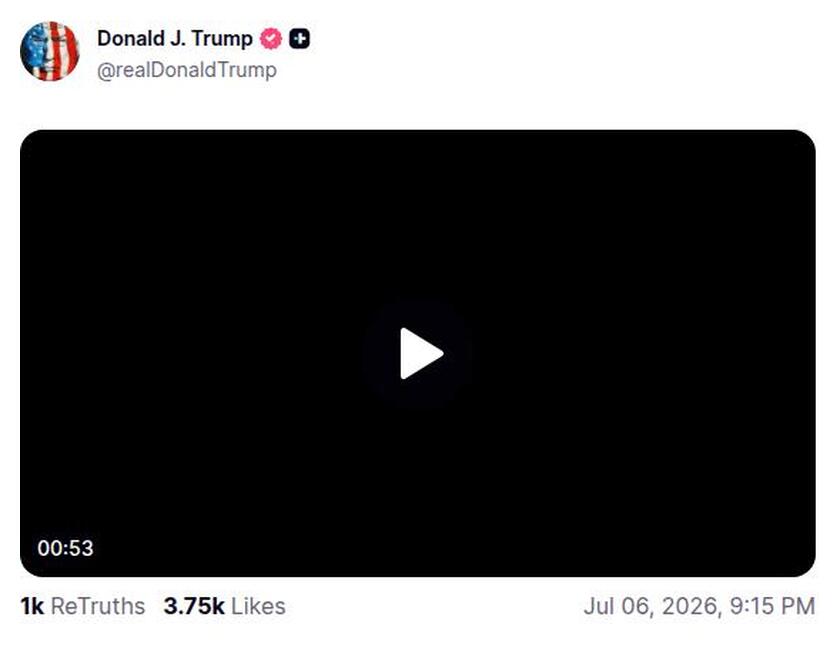 Post preview from Donald Trump