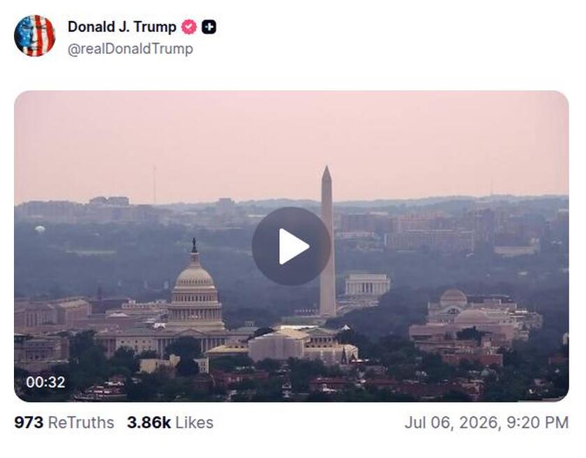 Post preview from Donald Trump