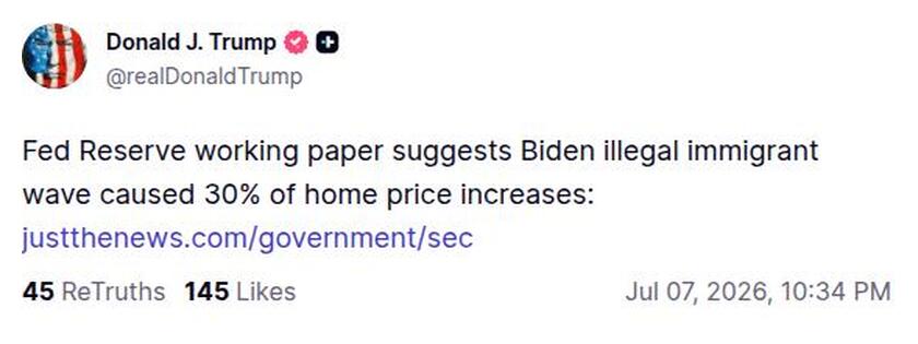 Post preview from Donald Trump