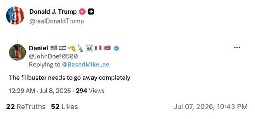 Post preview from Donald Trump