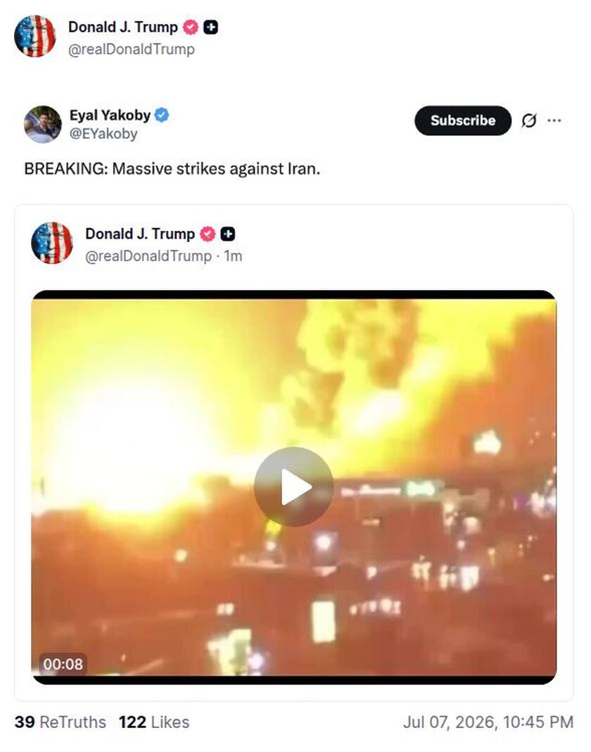 Post preview from Donald Trump