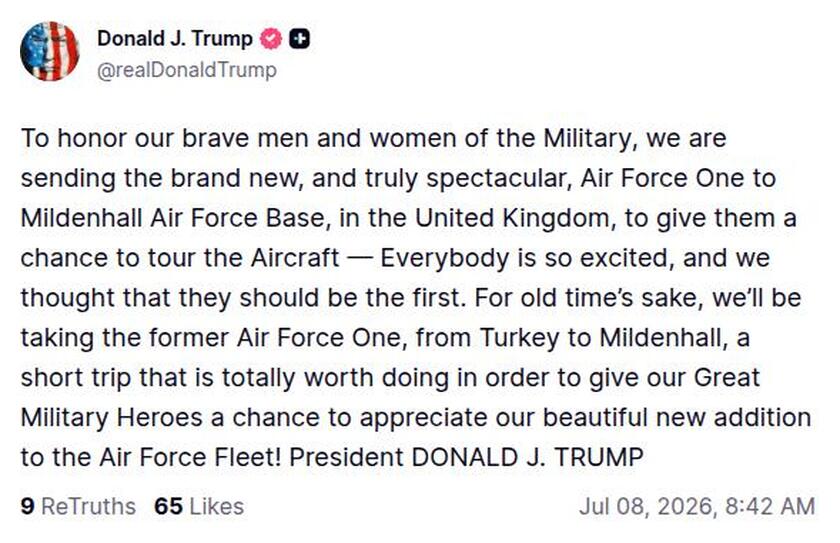 Post preview from Donald Trump