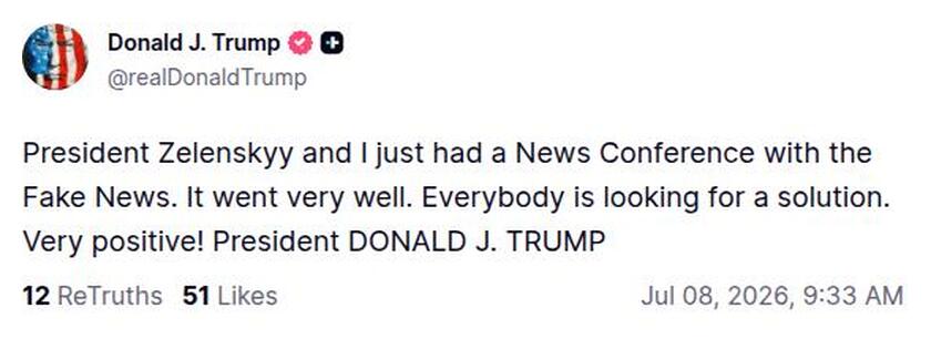Post preview from Donald Trump