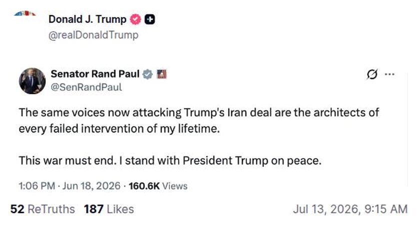 Post preview from Donald Trump
