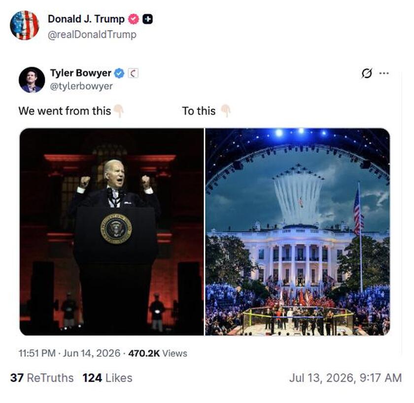 Post preview from Donald Trump