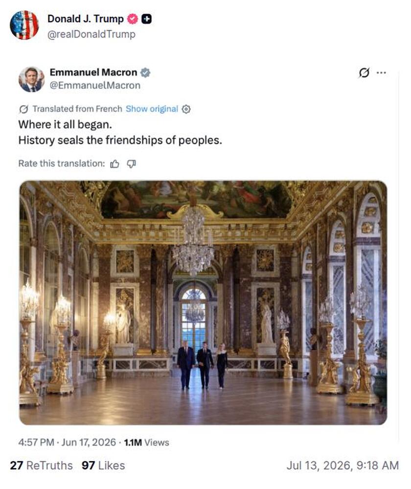 Post preview from Donald Trump