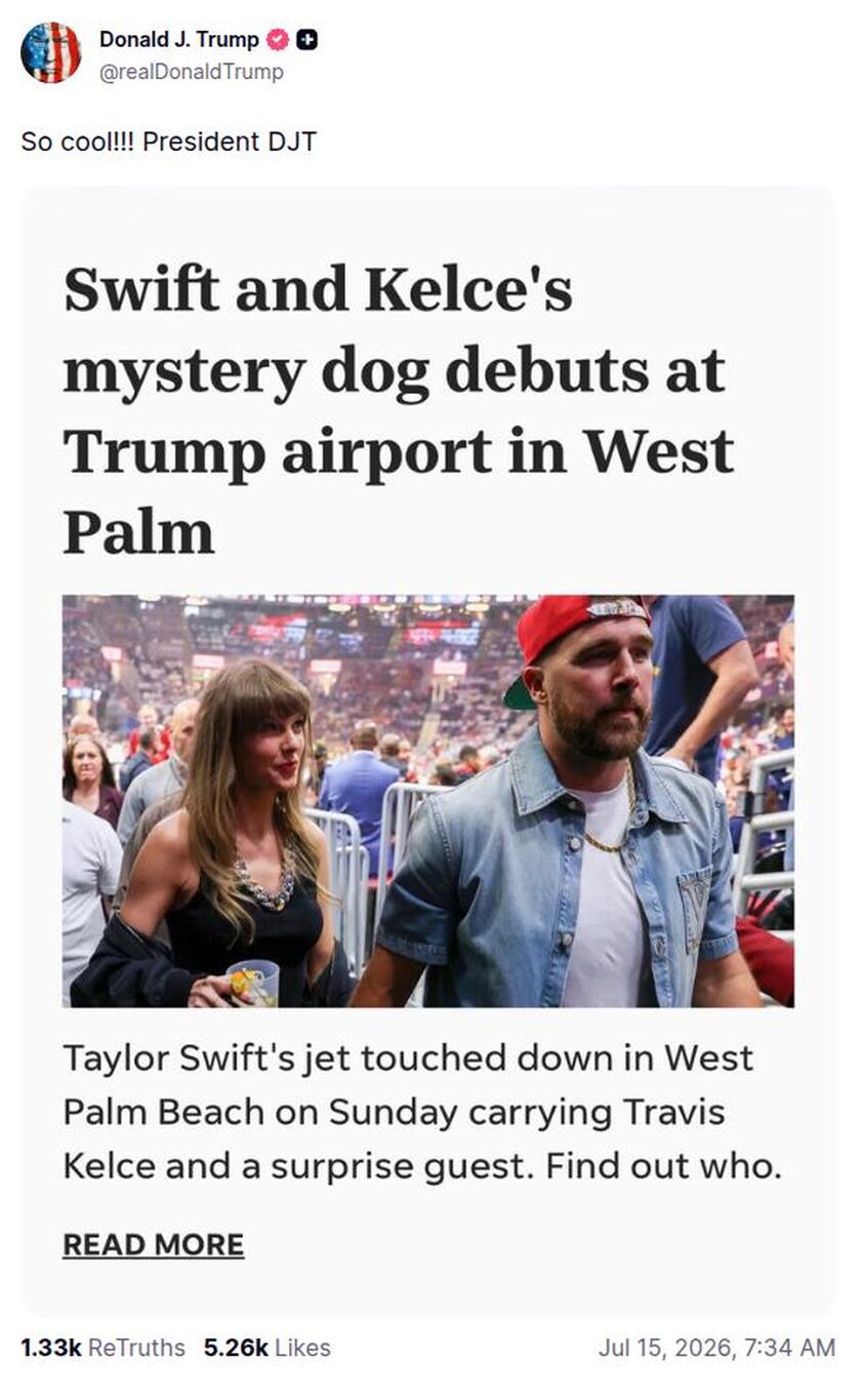 Post preview from Donald Trump
