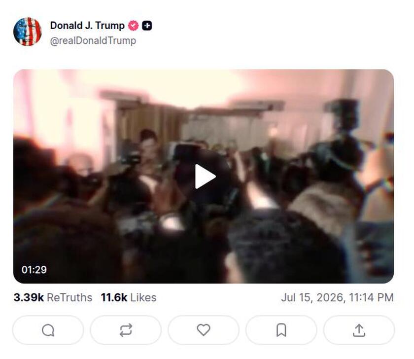 Post preview from Donald Trump