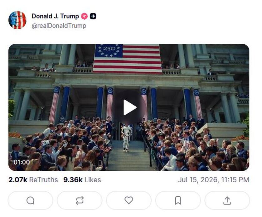 Post preview from Donald Trump