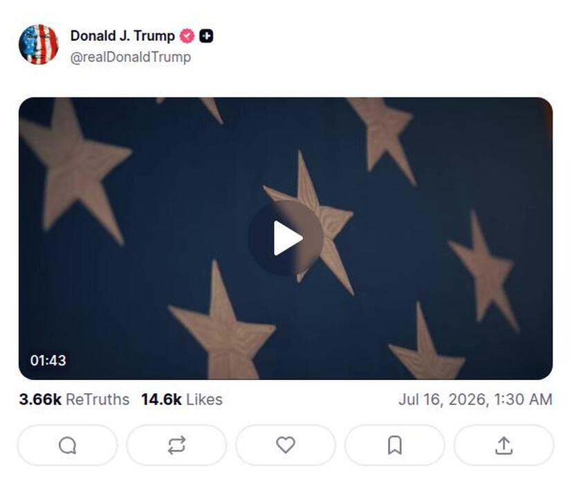 Post preview from Donald Trump