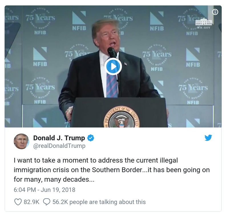 Post preview from Donald Trump