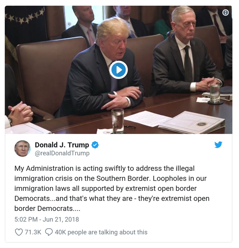 Post preview from Donald Trump