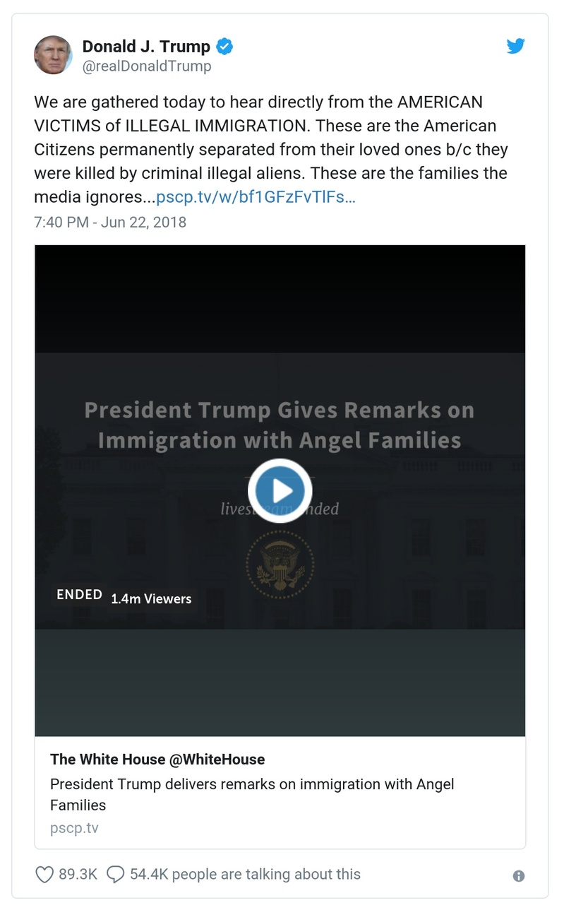 Post preview from Donald Trump