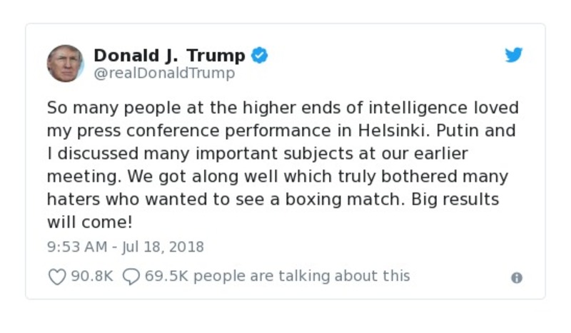 Post preview from Donald Trump