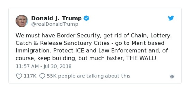 Post preview from Donald Trump