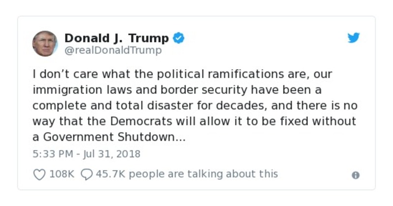 Post preview from Donald Trump