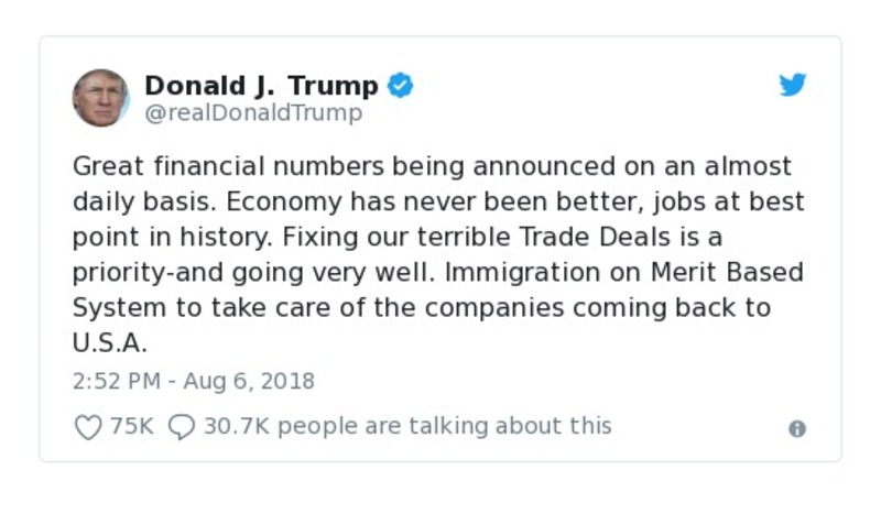 Post preview from Donald Trump