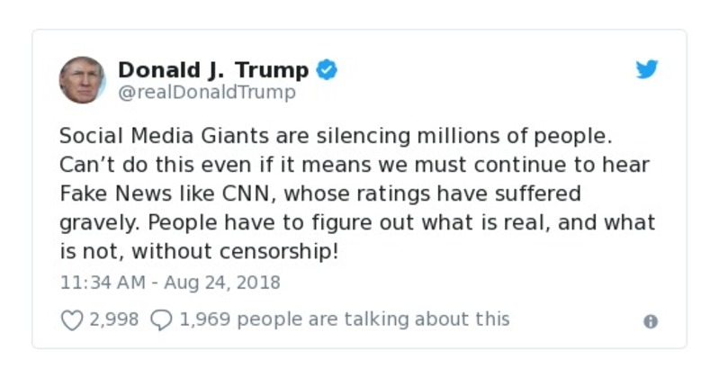 Post preview from Donald Trump