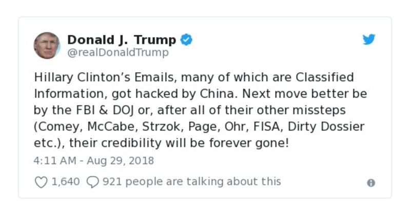 Post preview from Donald Trump