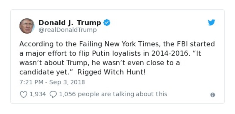 Post preview from Donald Trump