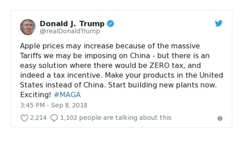 Post preview from Donald Trump