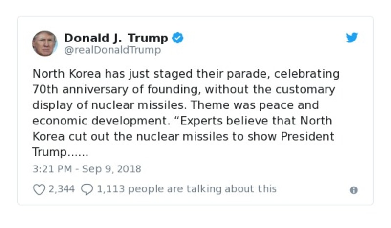 Post preview from Donald Trump