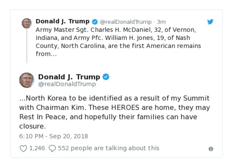 Post preview from Donald Trump