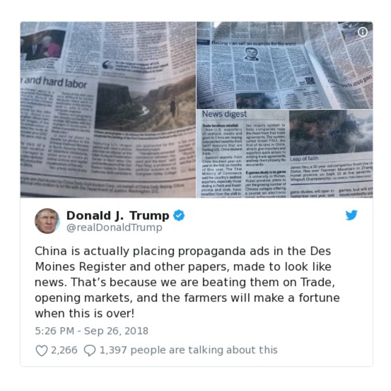 Post preview from Donald Trump