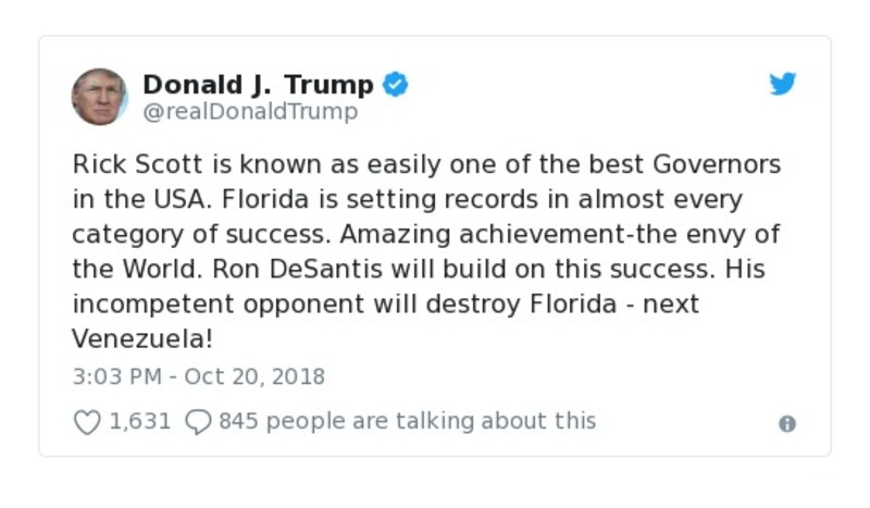 Post preview from Donald Trump