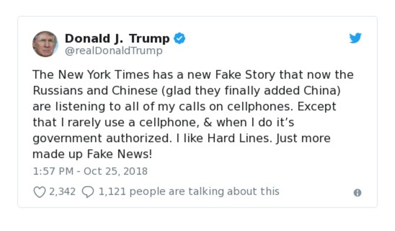 Post preview from Donald Trump