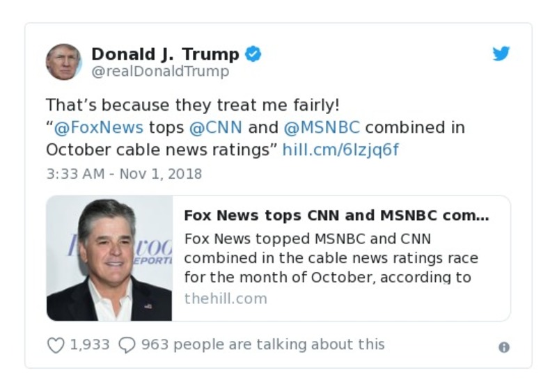 Post preview from Donald Trump