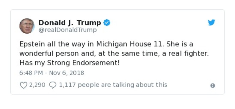 Post preview from Donald Trump