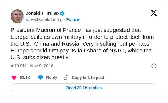 Post preview from Donald Trump