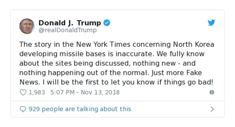 Post preview from Donald Trump