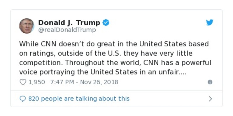 Post preview from Donald Trump