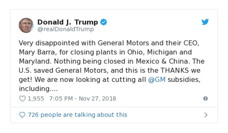 Post preview from Donald Trump